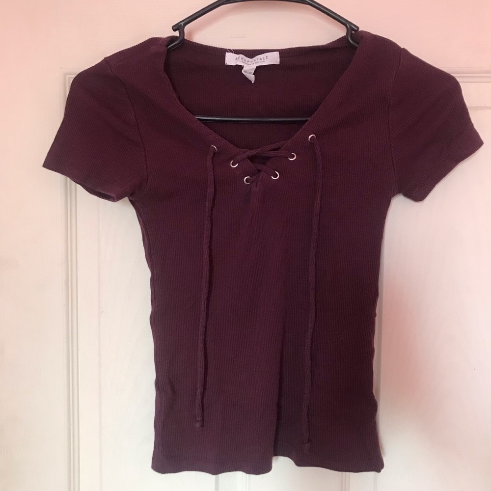 Aeropostale Burgundy Top